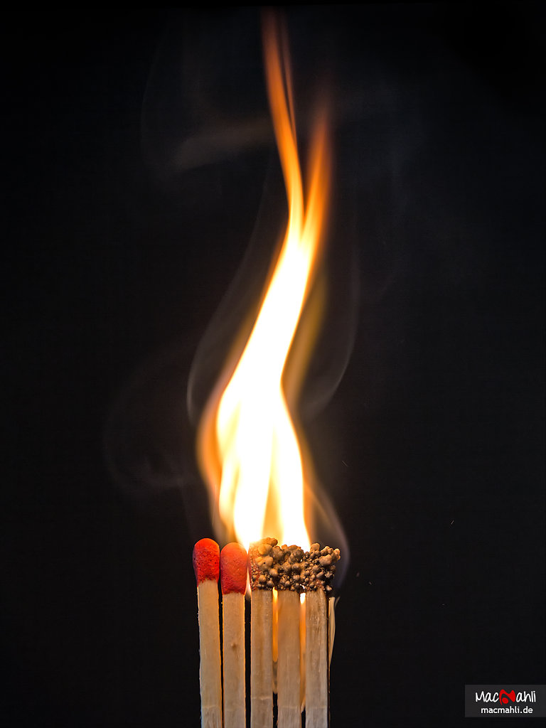 Chain reaction of matches